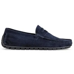 Bruno Magli Xane Casual Suede Slip-On Driving Moccasin-Navy Navy Suede New