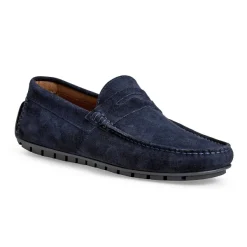Bruno Magli Xane Casual Suede Slip-On Driving Moccasin-Navy Navy Suede New