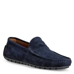 Bruno Magli Xane Casual Suede Slip-On Driving Moccasin-Navy Navy Suede Outlet
