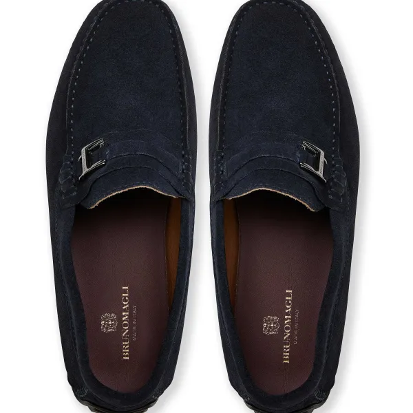 Bruno Magli Xanto Casula Moccasin Navy Suede Sale
